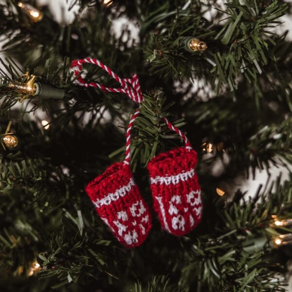 Red & White Mitten Ornaments