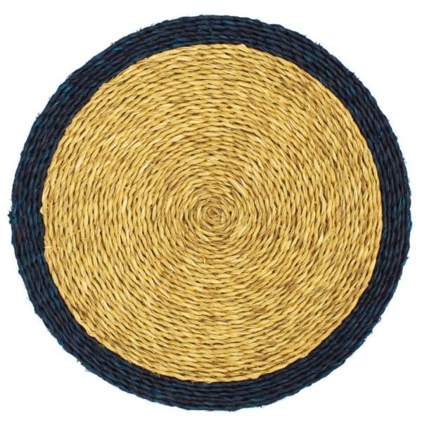 GONE RURAL Indigo Trim Lutindzi Grass Placemat: 28cm