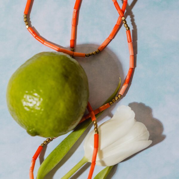 Yara Coral Pink Beaded Necklace