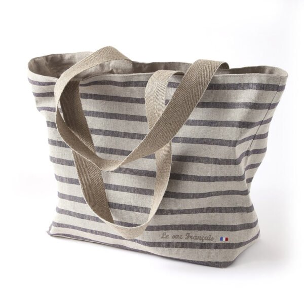 CHARVET ??DITIONS Sac Fran?ais Striped Linen Bag (Blue)